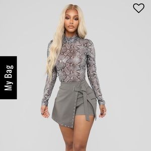 Side piece wrap skort